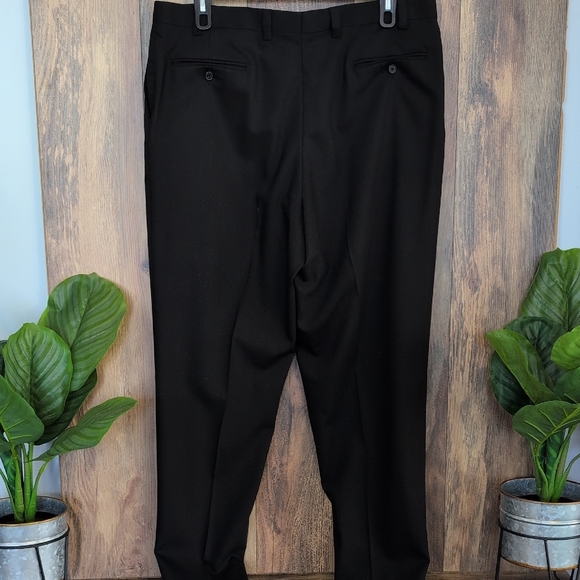Apt. 9 Men's Black Wool Dress Pants 40x32      P180 - Picture 7 of 11